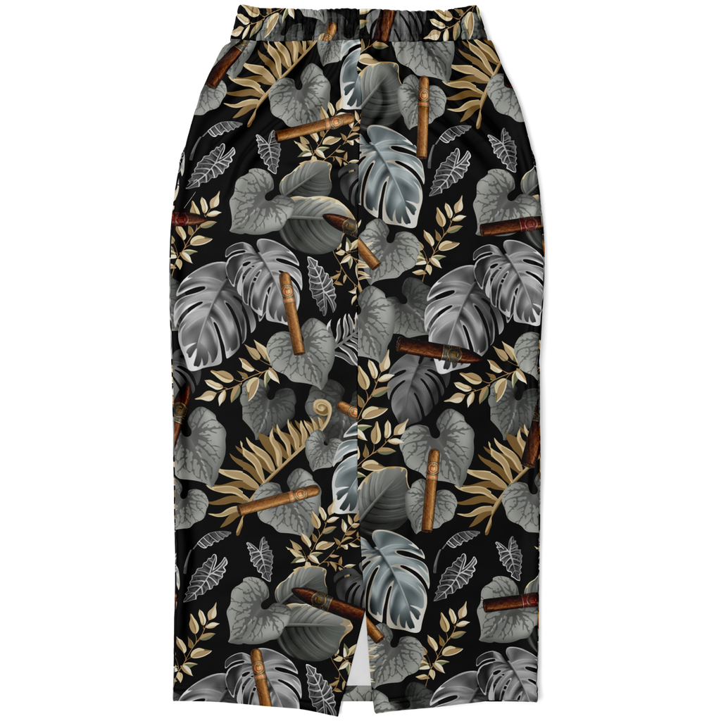 Capa Flora - Grey Long Tropical Skirt