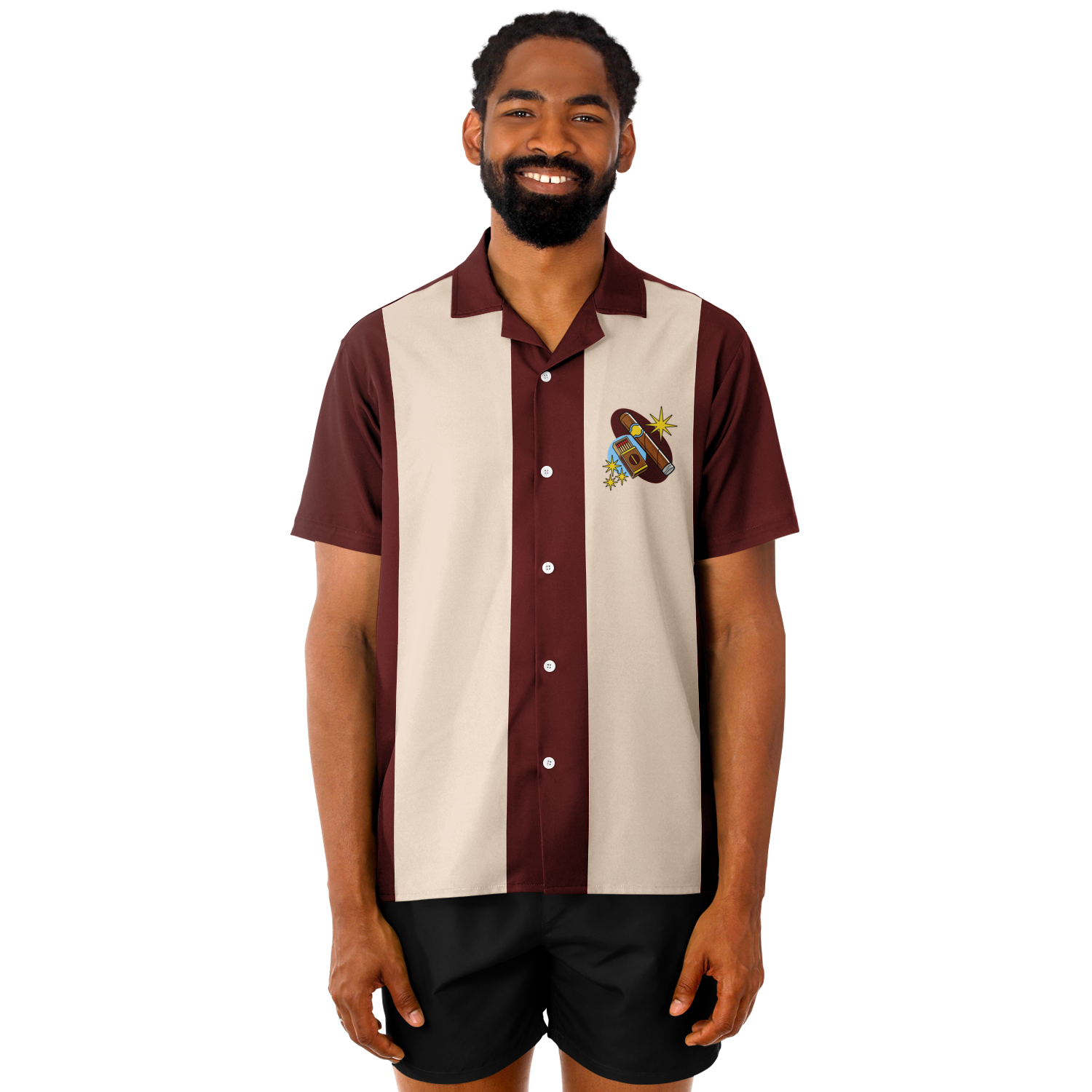 Retro Smoke no.15 - Burgandy and Tan